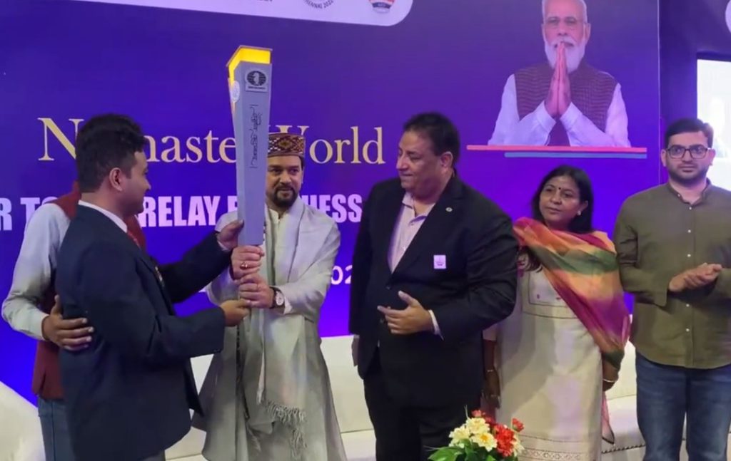 Thakur Attends Dharamshala Leg Of Chess Olympiad Torch Relay The