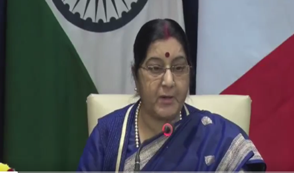 sushama swaraj targets to pakistan and condemns toterror attack in all overindia