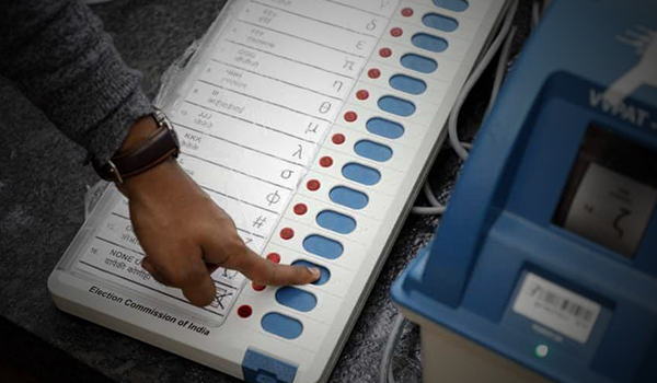 many of these polling booth shows evm machine fault