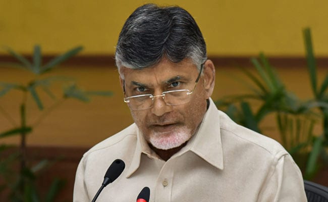 Chandrababu Naidu holds dharna in front of CEO office