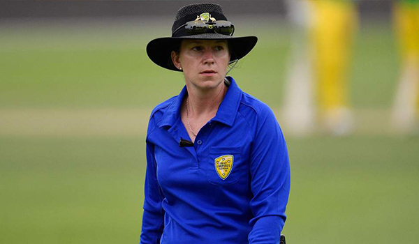 first women umpire polosak appoints in men cricket as umpire