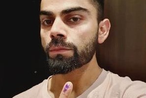 Virat Kohli casts his vote