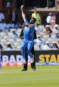 MANCHESTER, JUNE 27 (UNI):- Indian bowler Jasprit Bumrah in action during a match between India and West Indies at ICC Cricket World Cup 2019, in Manchester on Thursday. UNI PHOTO BY SESHADRI SUKUMAR-14C