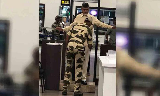 Chandrababu Naidu denied VIP access to plane, undergoes frisking at Vijayawada airport