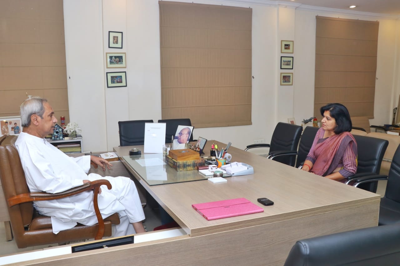 BJP MP Aparajita Sarangi met Naveen Patnaik