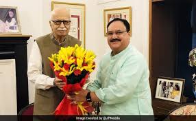 jp nadda met advani and joshi