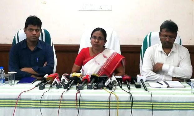 k k shailaja helds press meet on nipah virus