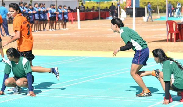 Bemetara: Players in action during a match between Maharashtra and Chandigarh in Women's category on Day 3 of the 53rd Senior National Kho Kho Championships, in Chhattisgarh's Bemetara on Dec 28, 2019. (Photo: IANS)