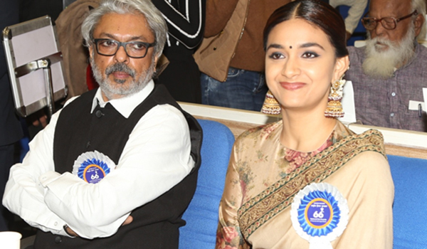 New Delhi: Filmmaker Sanjay Leela Bhansali and actress Keerthy Suresh during 66th National Film Awards in New Delhi on Dec 23, 2019. (Photo: Amlan Paliwal/IANS)