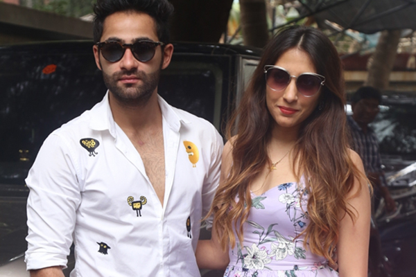 Mumbai: Armaan Jain, son of actor Raj Kapoor's daughter Reema Kapoor along with his fiancee Anissa Malhotra, arrives for the annual Christmas brunch at late actor Shashi Kapoor's Juhu home in Mumbai on Dec 25, 2019. (Photo: IANS)