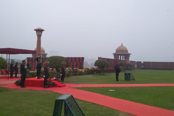 New Delhi: Indian Army's outgoing chief Gen. Bipin Rawat inspects the Guard of Honour near Gate No. 2, South Block Lawns in New Delhi on Dec 31, 2019. After three successful years as Indian Army chief, he will hand over the charge to the General M.M. Naravane to lead the Indian Army. General Rawat has been appointed India's first Chief of the Defence Staff (CDS), the principal military adviser to the Defence Minister and head of the new Department of Military Affairs. (Photo: IANS)