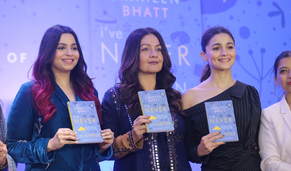 Mumbai: Author Shaheen Bhatt with her sisters Alia Bhatt and Pooja Bhatt at the launch of her book "I've Never Been (un)Happier" in Mumbai on Dec 4, 2019. (Photo: IANS)