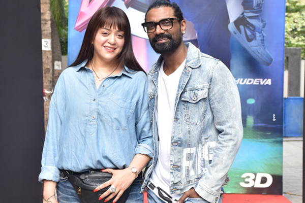 Mumbai: Director Remo D'Souza with his wife Lizelle D'Souza at the launch of the song "Muqabla" from his upcoming film "Street Dancer 3D" in Mumbai on Dec 21, 2019. (Photo: IANS)