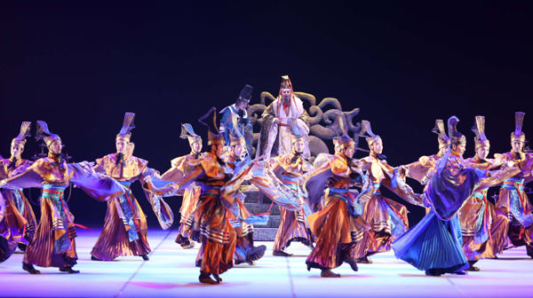 ST.PETERSBURG, Dec. 4, 2019 (Xinhua) -- Dancers perform the dance drama "Confucius" at Mariinsky Theatre in St. Petersburg, Russia, Dec. 3, 2019. The dance drama "Confucius", performed by the China National Opera and Dance Drama Theatre, was staged on Tuesday at Mariinsky Theatre. (Photo by Vera Zaraeva/Xinhua/UNI PHOTO-17F