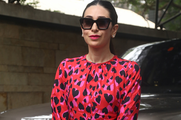 Mumbai: Actress Karisma Kapoor arrives for the annual Christmas brunch at late actor Shashi Kapoor's Juhu home in Mumbai on Dec 25, 2019. (Photo: IANS)