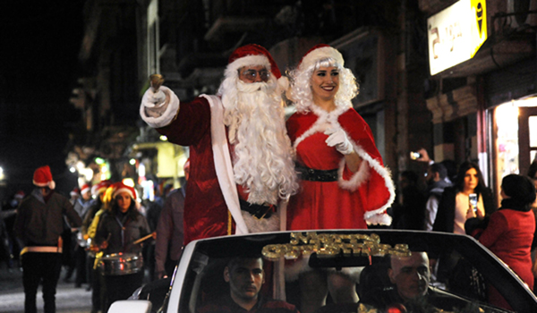 (191215) -- DAMASCUS, Dec. 15, 2019 (Xinhua) -- Syrians celebrate the holiday season in Damascus, capital of Syria, on Dec. 14, 2019. (Photo by Ammar Safarjalani/Xinhua)