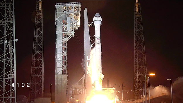 The United Launch Alliance Atlas V rocket with Boeingâs CST-100 Starliner spacecraft atop lifts off from Space Launch Complex 41 at Cape Canaveral Air Force Station in Florida on Dec. 20, 2019. Liftoff time was 6.36 a.m. EST. (Photo Courtesy: NASA)