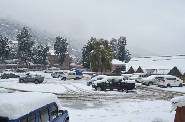 Kinnaur District in Himachal Pradesh receives fresh snowfall on Nov 27, 2019. (Photo: IANS)