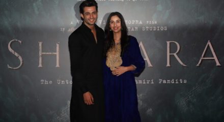 Mumbai: Debutantes Aadil Khan and Sadia at the special screening of their upcoming feature film "Shikara - The Untold Story of Kashmiri Pandits" in Mumbai on Jan 29, 2020. (Photo: IANS)