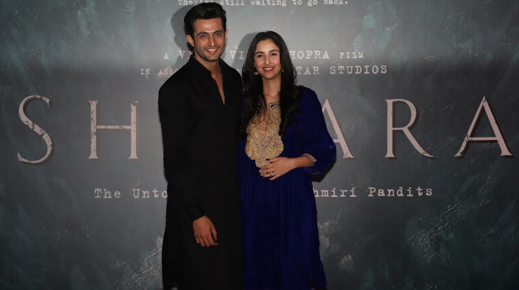 Mumbai: Debutantes Aadil Khan and Sadia at the special screening of their upcoming feature film "Shikara - The Untold Story of Kashmiri Pandits" in Mumbai on Jan 29, 2020. (Photo: IANS)