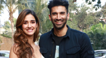 Mumbai: Actors Disha Patani and Aditya Roy Kapur during the promotions of their upcoming film "Malang", at JW Marriott in Mumbai on Jan 25, 2020. (Photo: IANS)