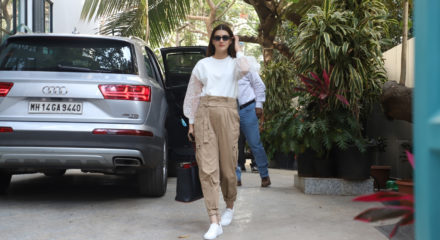 Mumbai: Actress Kriti Sanon seen at the office of Maddock Films in Mumbai on Jan 30, 2020. (Photo: IANS)