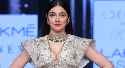 Mumbai: Actress and showstopper Divya Khosla Kumar walks the ramp for Krsna Couture at the Lakme Fashion Week Summer/Resort 2020 grand finale, in Mumbai on Feb 16, 2020. (Photo: IANS)