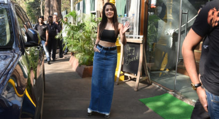 Mumbai: Actress Nushrat Barucha spotted at Juhu in Mumbai on Feb 25, 2020. (Photo: IANS)