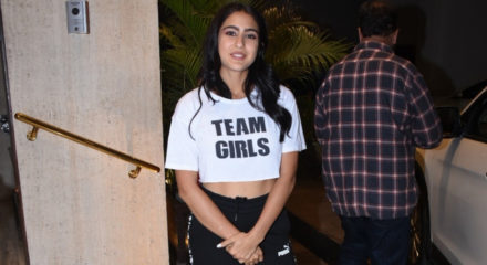 Mumbai: Actress Sara Ali Khan seen at fashion designer Manish Malhotra's residence at Bandra in Mumbai on Feb 27, 2020. (Photo: IANS)