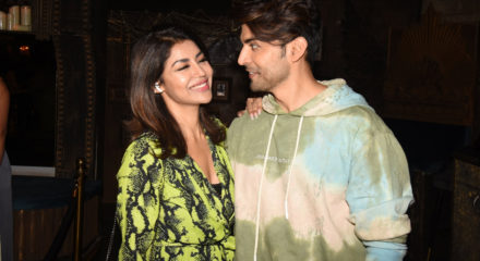 Mumbai: Actor Gurmeet Choudhary with his wife Debina Bonnerjee during his birthday celebrations in Mumbai on Feb 22, 2020. (Photo: IANS)