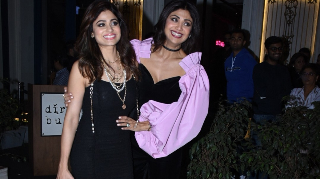 Mumbai: Actress Shilpa Shetty and her sister Shamita Shetty at the latter's birthday bash, in Mumbai on Feb 1, 2020. (Photo: IANS)