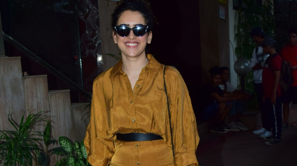 Mumbai: Actress Sanya Malhotra seen at Andheri in Mumbai on March 11, 2020. (Photo: IANS)
