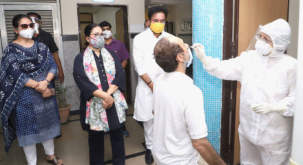 New Delhi: Union MoS Home Affairs G. Kishan Reddy during his inspection visit to a COVID-19 Testing Centre, in New Delhi on June 18, 2020. (Photo: IANS/PIB)