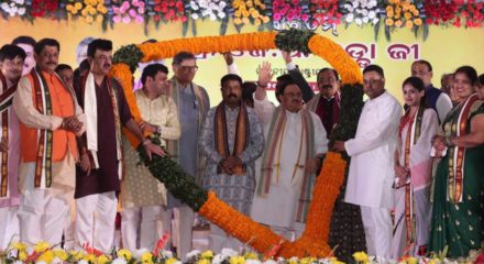 J P Nadda in Banpur