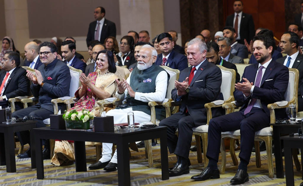 ଭାରତ-ଜୋର୍ଡାନ ବ୍ୟବସାୟିକ ଫୋରମକୁ ପ୍ରଧାନମନ୍ତ୍ରୀ ଏବଂ ରାଜା ଅବଦୁଲ୍ଲା ଦ୍ୱିତୀୟଙ୍କ ସମ୍ବୋଧନ ପ୍ରଧାନମନ୍ତ୍ରୀ ମୋଦୀ ଏବଂ ରାଜା ଅବଦୁଲ୍ଲା ଦ୍ୱିତୀୟ