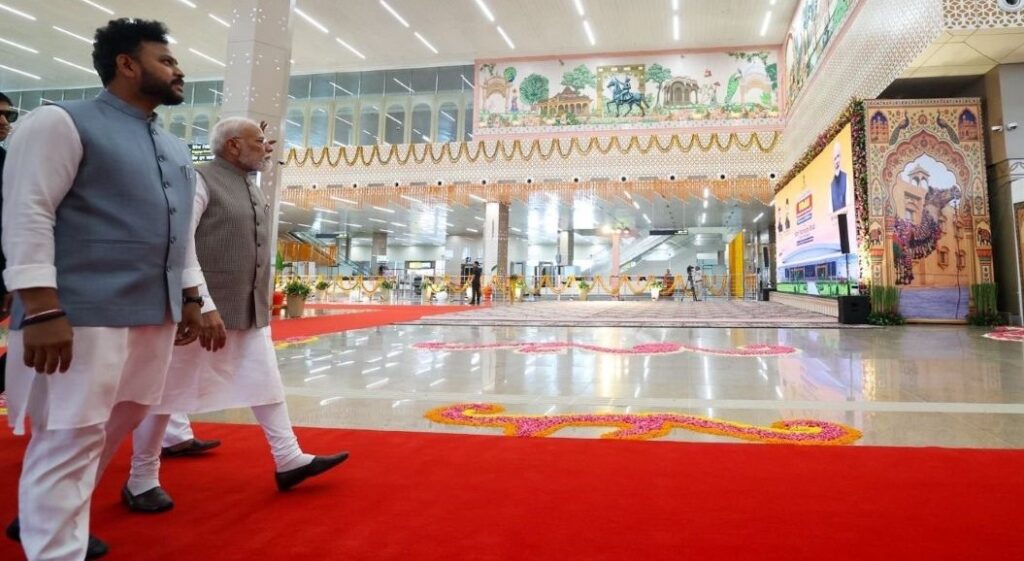 PM Modi in Rajasthan: ଯୋଧପୁର ବିମାନବନ୍ଦରର ନୂଆ ଟର୍ମିନାଲକୁ ଉଦଘାଟନ କଲେ ପ୍ରଧାନମନ୍ତ୍ରୀ PM Modi in Rajasthan