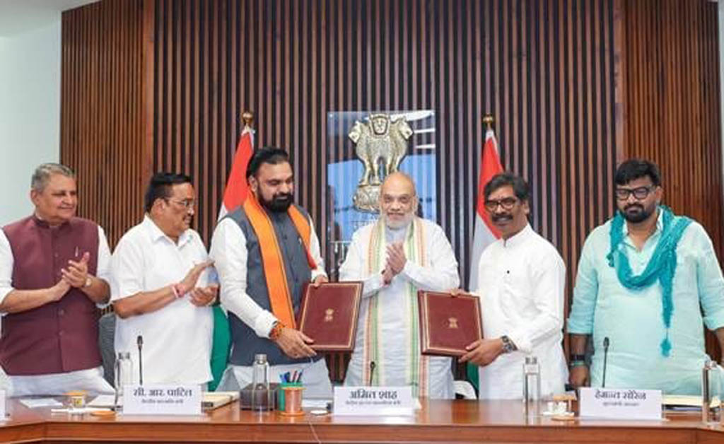 ସୋନ ନଦୀ ଜଳବଣ୍ଟନ ପାଇଁ ବିହାର ଓ ଝାଡ଼ଖଣ୍ଡ ମଧ୍ୟରେ ଚୁକ୍ତି ସ୍ୱାକ୍ଷରିତ MoU was signed between Bihar and Jharkhand on the sharing of Sone River water