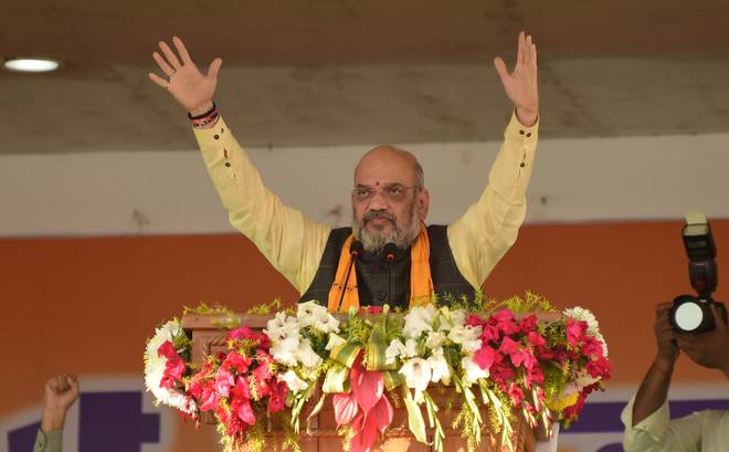 Amit Shah does a copy-book delivery in Parlakhemudi