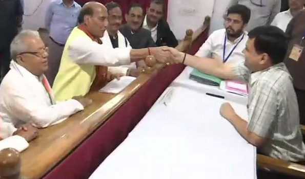 Rajnath Singh files nomination from Lucknow