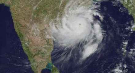 the eye of the cyclone passed through south Bhubaneswar and north of IIT Bhubaneswar