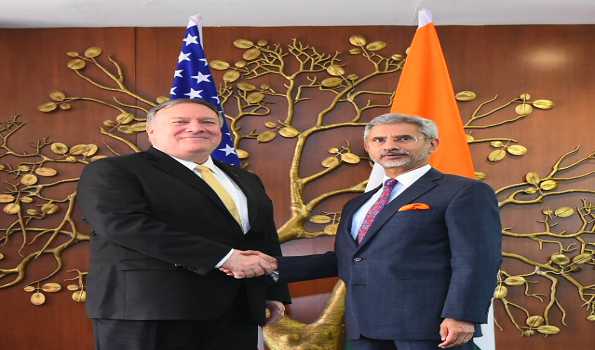 Pompeo meets Jaishankar: Both leaders discuss strategic & bilateral issues