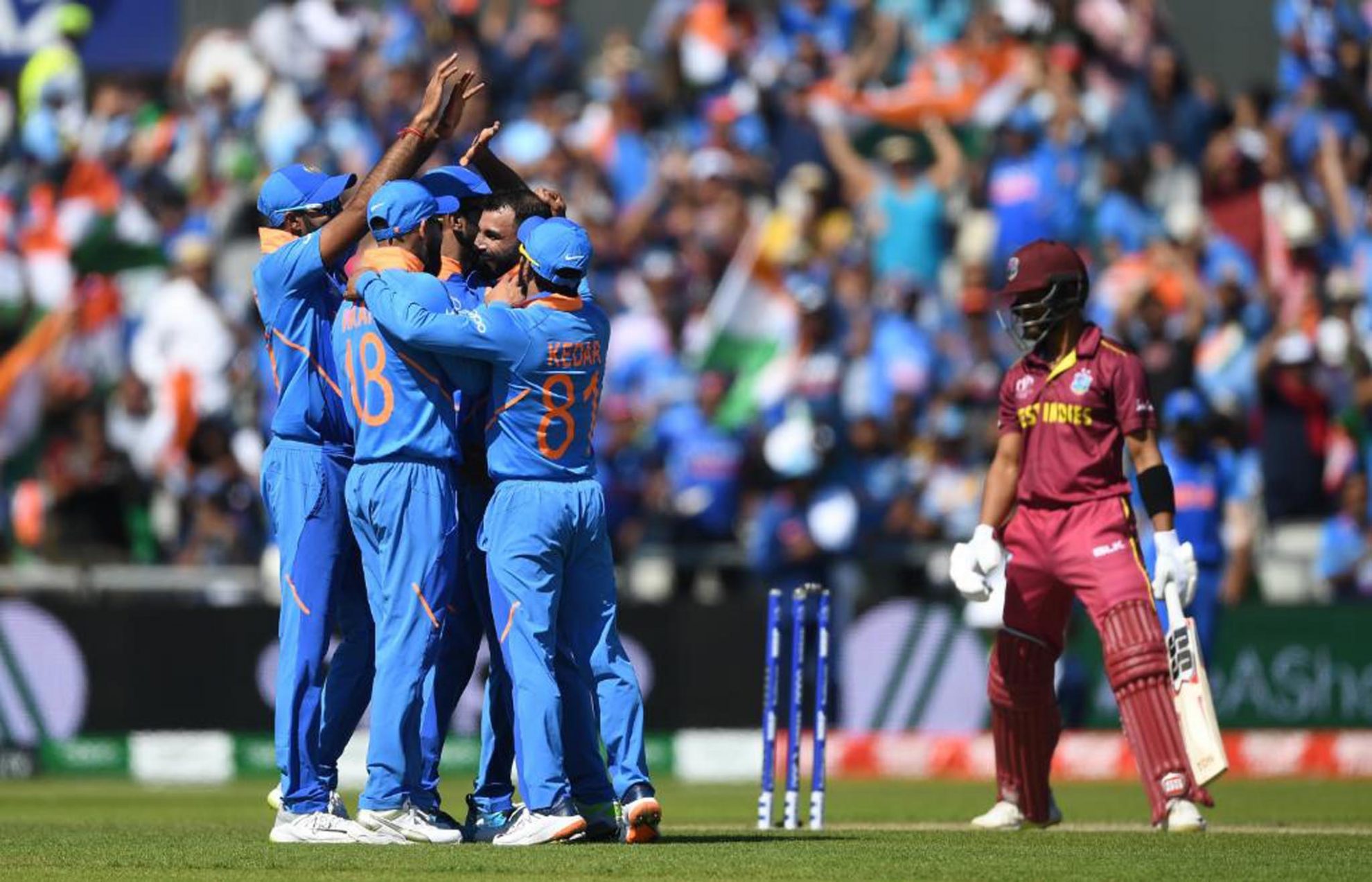 World Cup Cricket Disciplined bowling helps India defeat West Indies