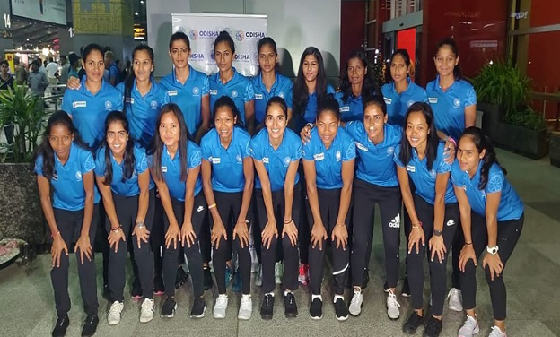 Victorious Indian Women's Hockey Team back home