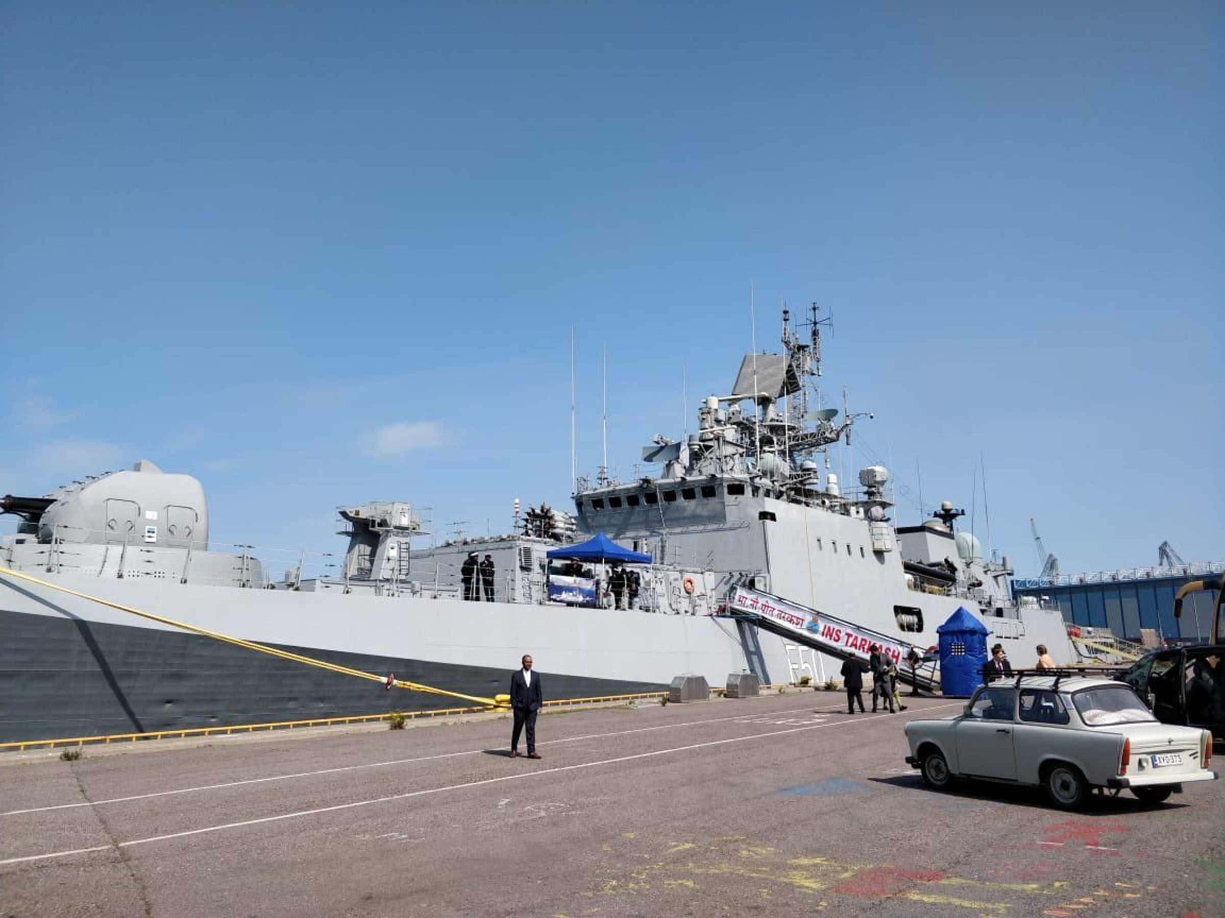 Indian Naval Ship Tarkash arrived at Helsinki, in Finland on Wednesday.