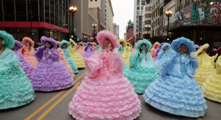 CHICAGO, Nov. 29, 2019 (Xinhua) -- Performers attend the Thanksgiving Day Parade in Chicago, the United States, on Nov. 28, 2019. Xinhua/UNI PHOTO-1F