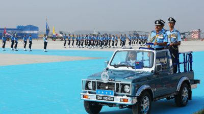 Hyderabad: Air Chief Marshal Rakesh Kumar Singh Bhadauria inspects the Combined Graduation Parade at Air Force Academy, Dundigal, in Hyderabad, on Dec 22, 2019. (Photo: IANS/PIB)