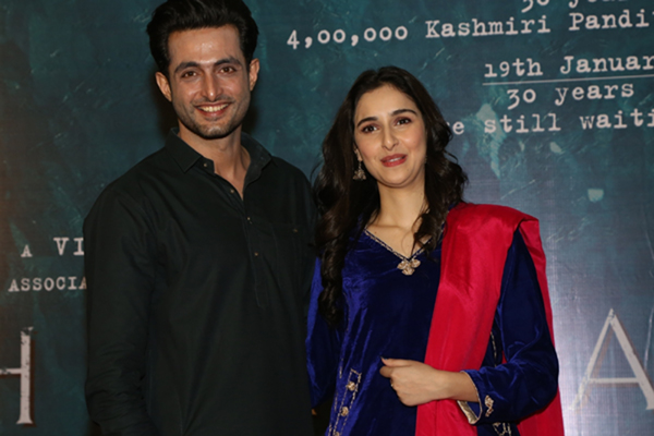 New Delhi: Debutantes Aadil Khan and Sadia during the special screening of their upcoming feature film "Shikara - The Untold Story of Kashmiri Pandits" in New Delhi mon Jan 19, 2020. (Photo: Amlan Paliwal/IANS)