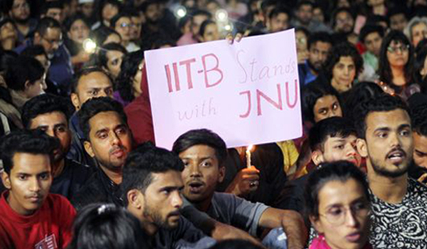 Protests in Hyderabad varsities against JNU violence