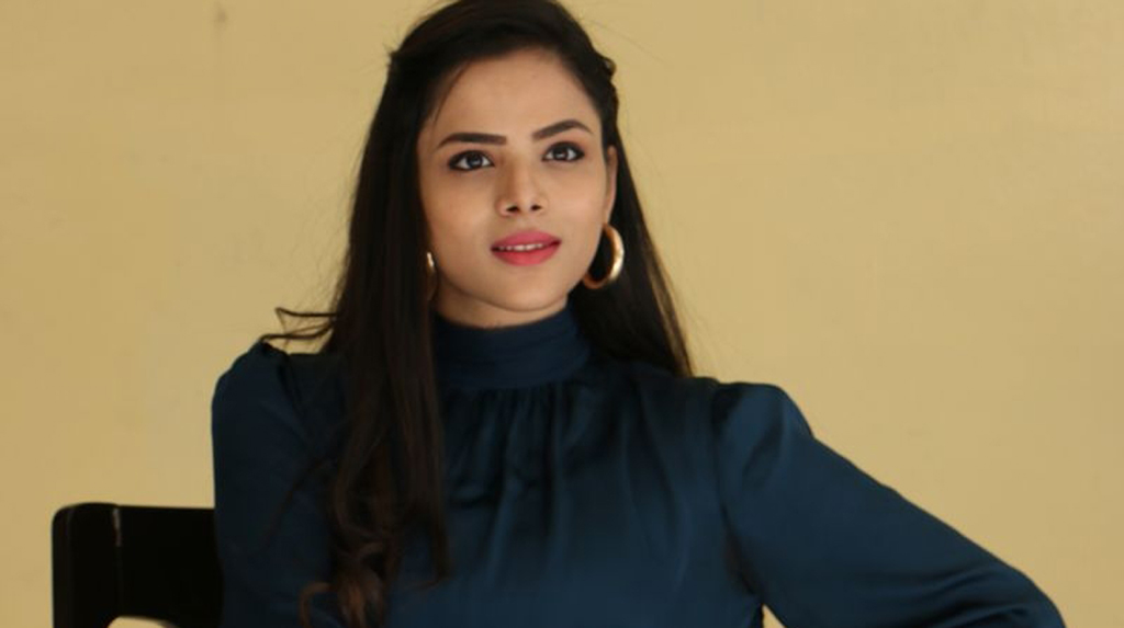 Hyderabad: Actress Krithi Ghargh Press Conference in Hyderabad on Feb 27, 2020. (Photo: IANS)