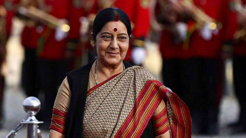 Tweeple remember Sushma Swaraj on her birth anniversary